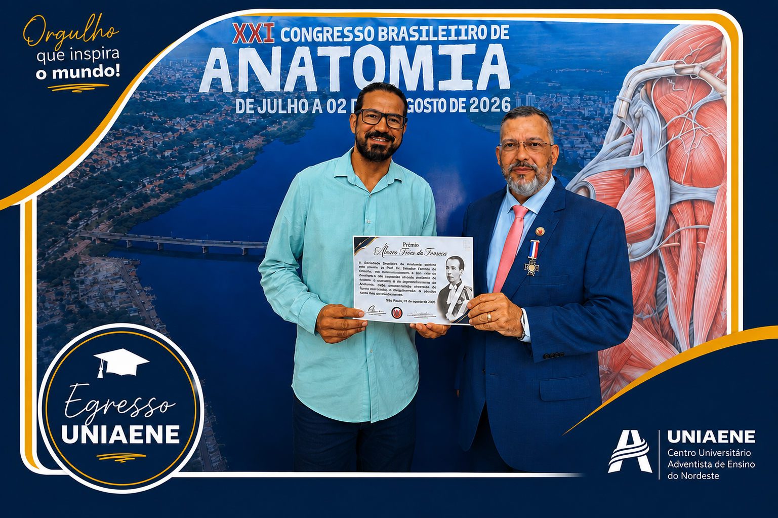 Egresso do Uniaene recebe prêmio nacional